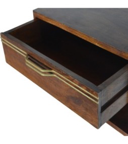 Table de chevet avec poignée flottante en laiton