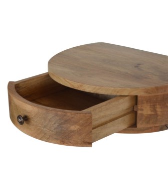 Table de chevet murale arrondie
