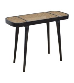 Table console Larissa noire carbone