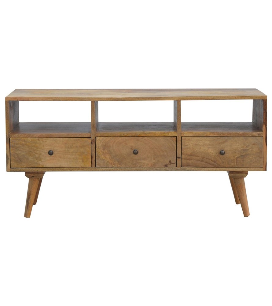 Nordic Style TV Unit with 3 Drawers