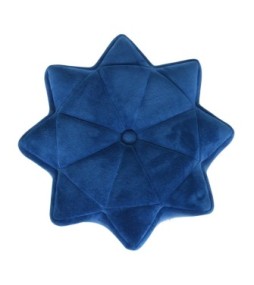 Blue Velvet Star Footstool