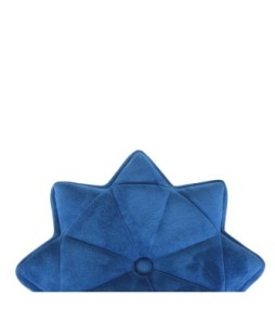 Blue Velvet Star Footstool
