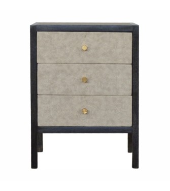 Table de chevet en similicuir