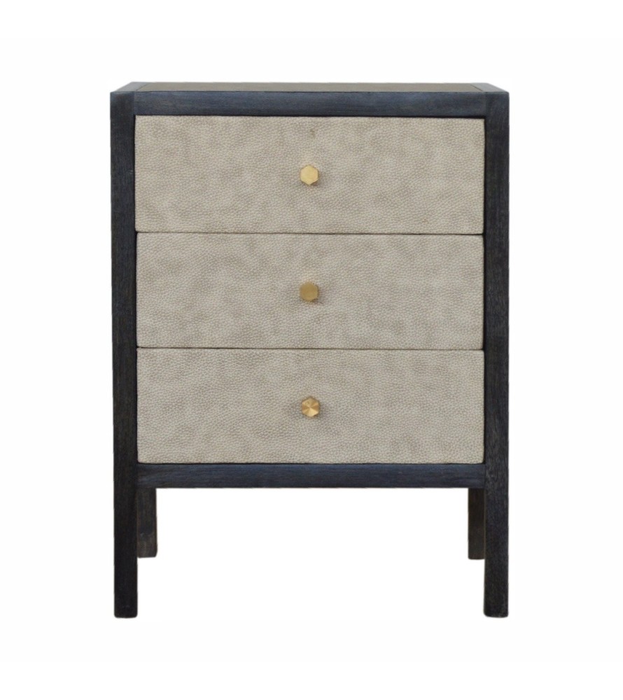 Table de chevet en similicuir