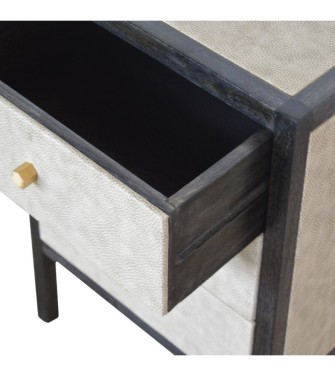 Table de chevet en similicuir