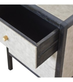 Table de chevet en similicuir