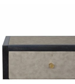 Table de chevet en similicuir