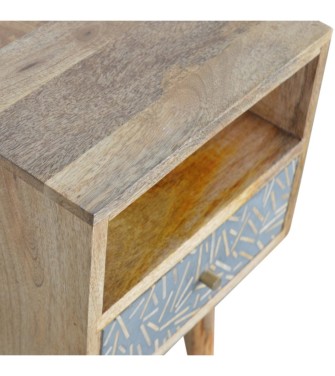Table de chevet à tiroirs en mini-copeaux de ciment