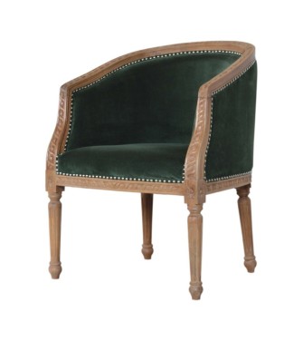 Fauteuil d'appoint en velours émeraude