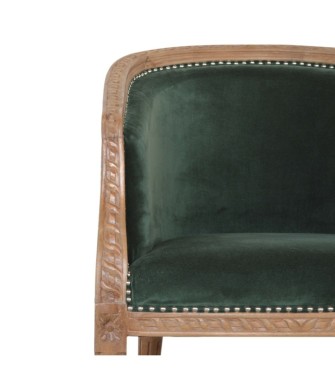 Fauteuil d'appoint en velours émeraude