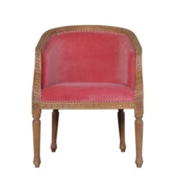 Fauteuil d'appoint en velours rose