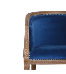 Fauteuil d'appoint en velours bleu royal
