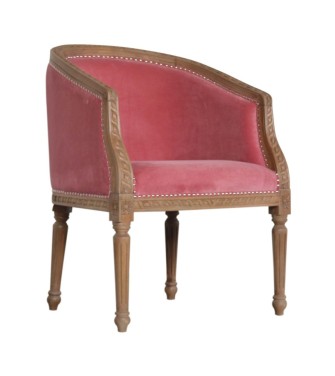Fauteuil d'appoint en velours rose