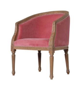 Fauteuil d'appoint en velours rose