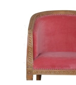 Fauteuil d'appoint en velours rose