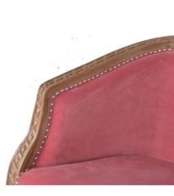 Fauteuil d'appoint en velours rose