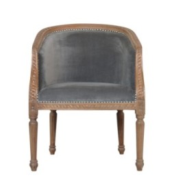 Fauteuil d'appoint en velours gris