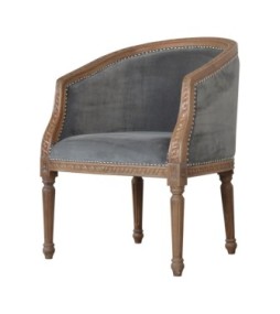 Fauteuil d'appoint en velours gris