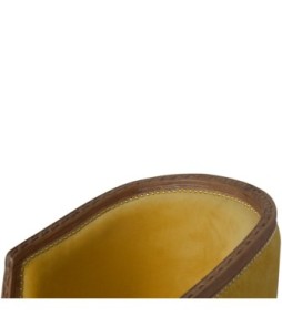 Fauteuil d'appoint en velours moutarde