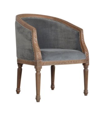 Fauteuil d'appoint en velours gris