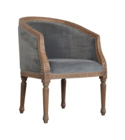Fauteuil d'appoint en velours gris