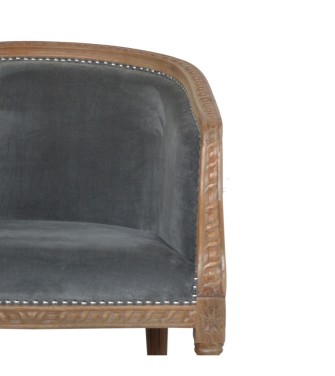 Fauteuil d'appoint en velours gris