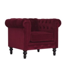 Wine Red Chesterfield Armchair