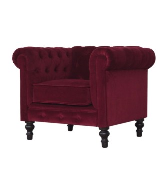 Wine Red Chesterfield Armchair