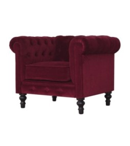 Wine Red Chesterfield Armchair