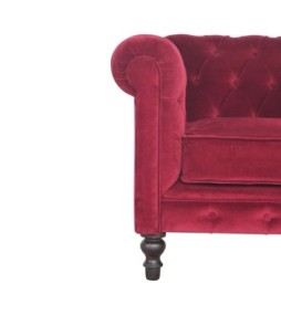 Wine Red Chesterfield Armchair