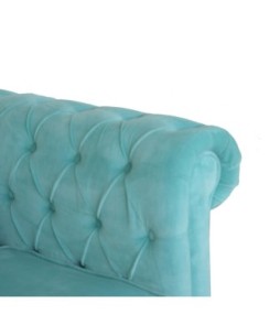 Aqua Velvet Chesterfield Armchair