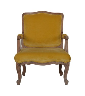 Mustard Velvet French Style Chair