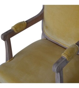 Mustard Velvet French Style Chair