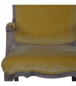 Mustard Velvet French Style Chair