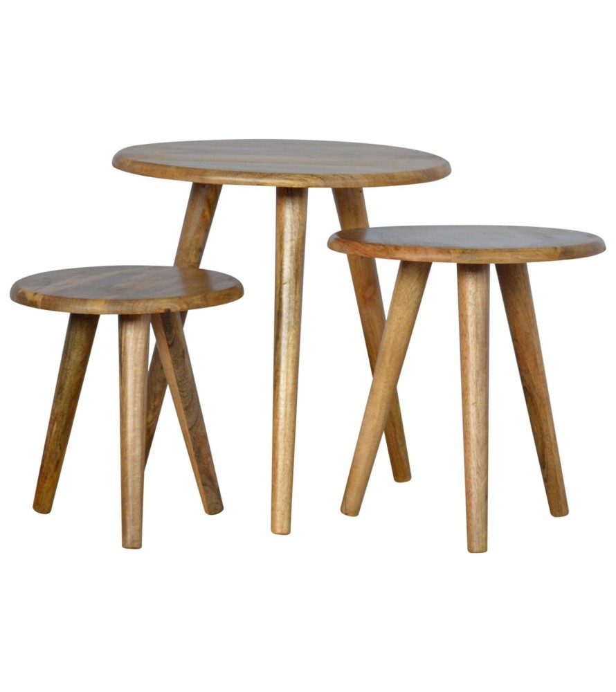Oak-ish Nordic Nesting Stools