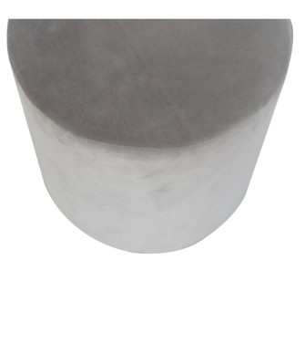 Repose-pieds en bois et velours gris