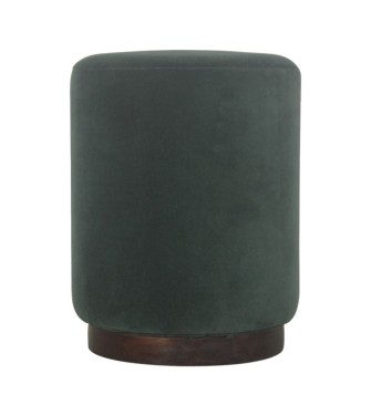 Repose-pieds Emerald avec base en bois