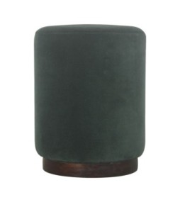 Repose-pieds Emerald avec base en bois