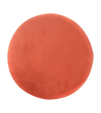 Brick Red Footstool with Gold Base