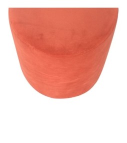 Brick Red Footstool with Gold Base