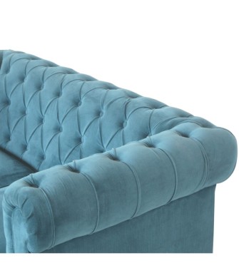 Canapé Chesterfield bleu sarcelle