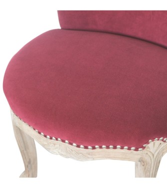 Wine Red Velvet Studded Chair