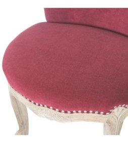 Wine Red Velvet Studded Chair