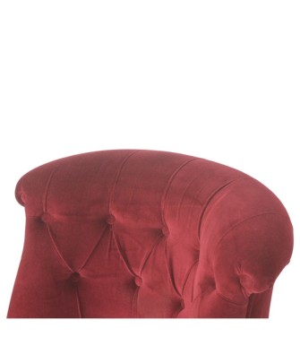 Wine Red Velvet Accent Chair