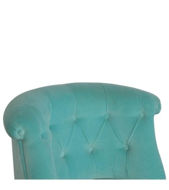 Turquoise Velvet Accent Chair