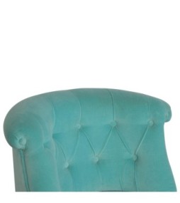 Turquoise Velvet Accent Chair