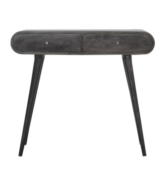 Table console incurvée noir cendré