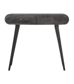 Table console incurvée noir cendré