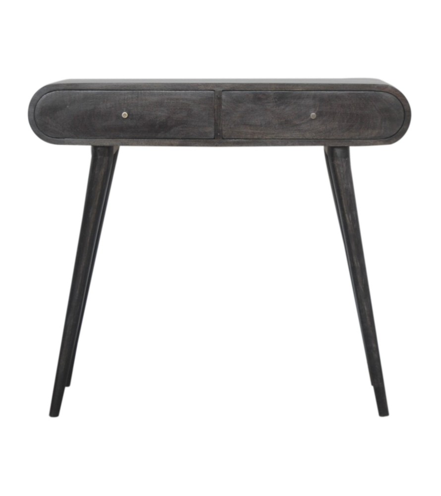 Table console incurvée noir cendré