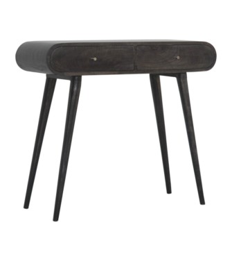 Table console incurvée noir cendré
